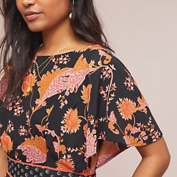 ISO Anthropologie Maeve Botanical Belted Jumpsuit - Picture 2 of 4